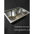 Deep drawn big single bowl kitchen sink